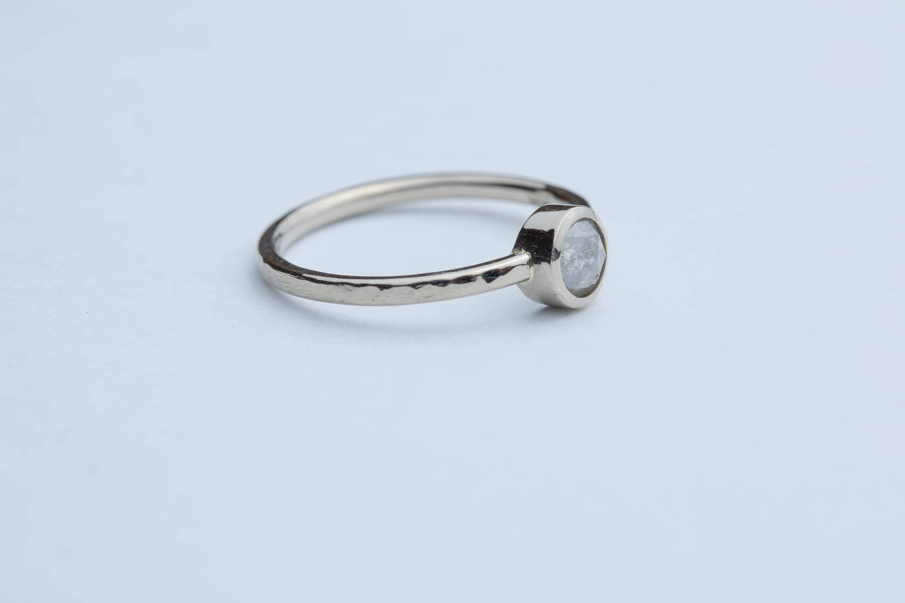 Ring, Diamant-Rose, 585/000 Weißgold