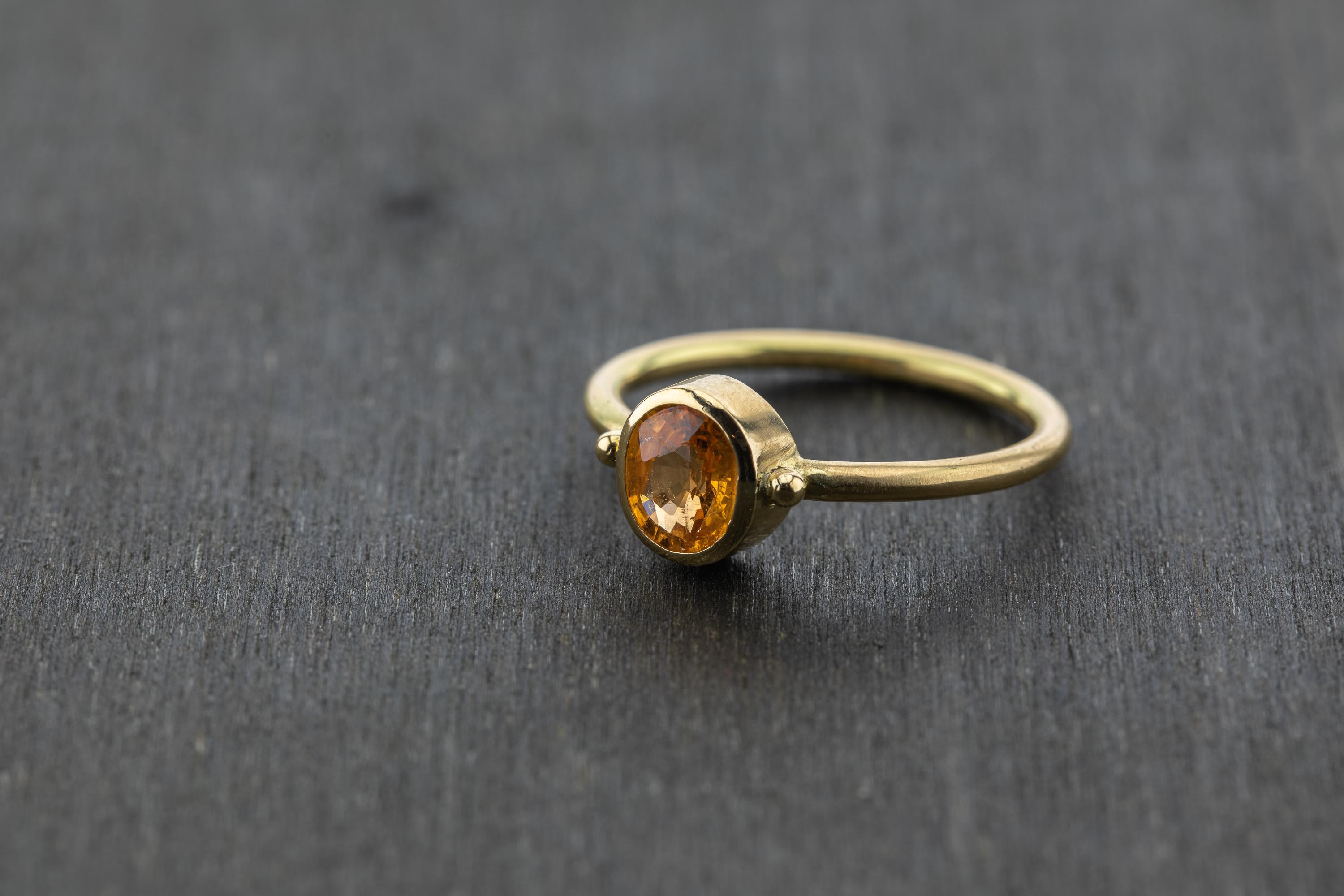Ring, Mandaringranat, 750/000 Gold