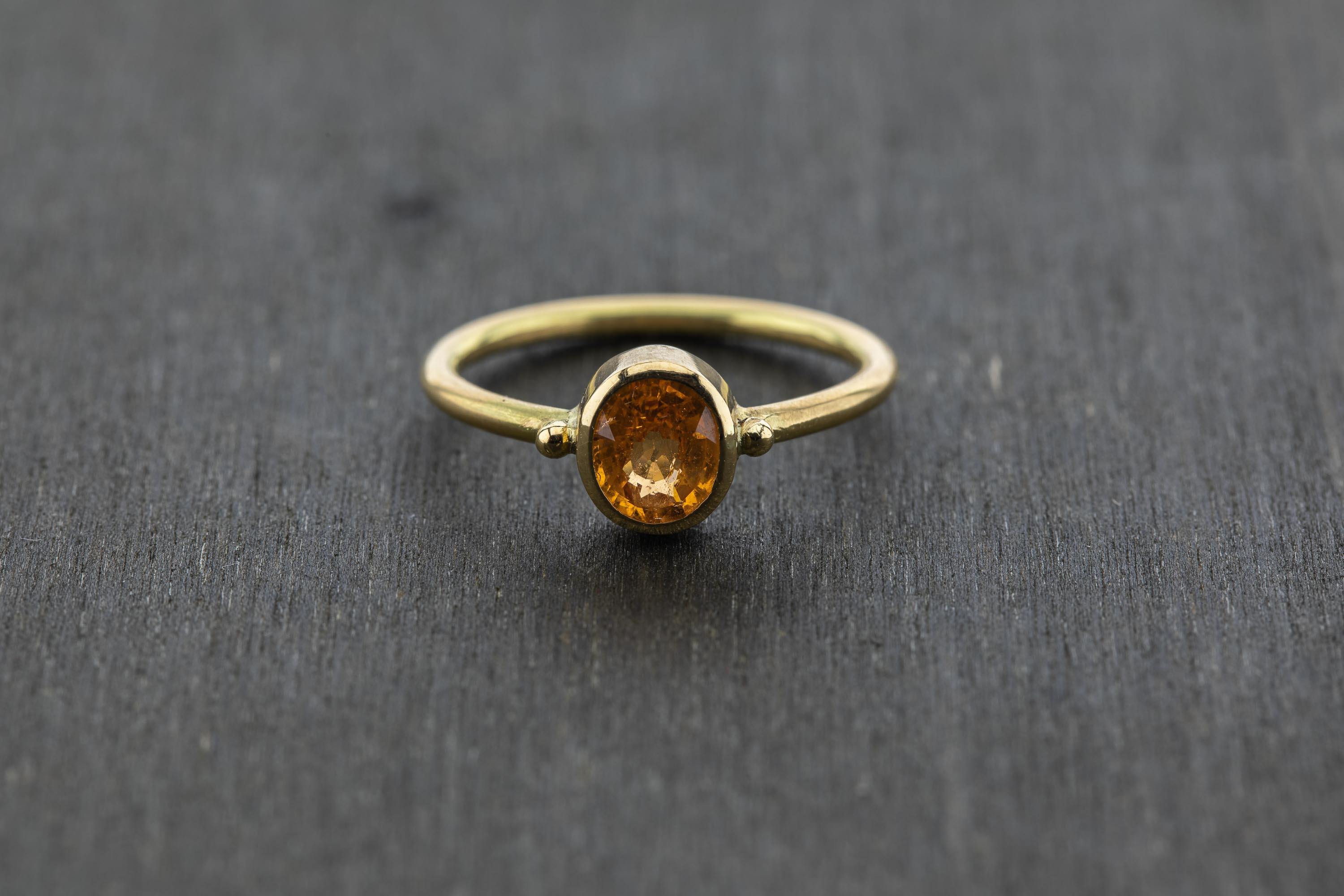 Ring, Mandaringranat, 750/000 Gold